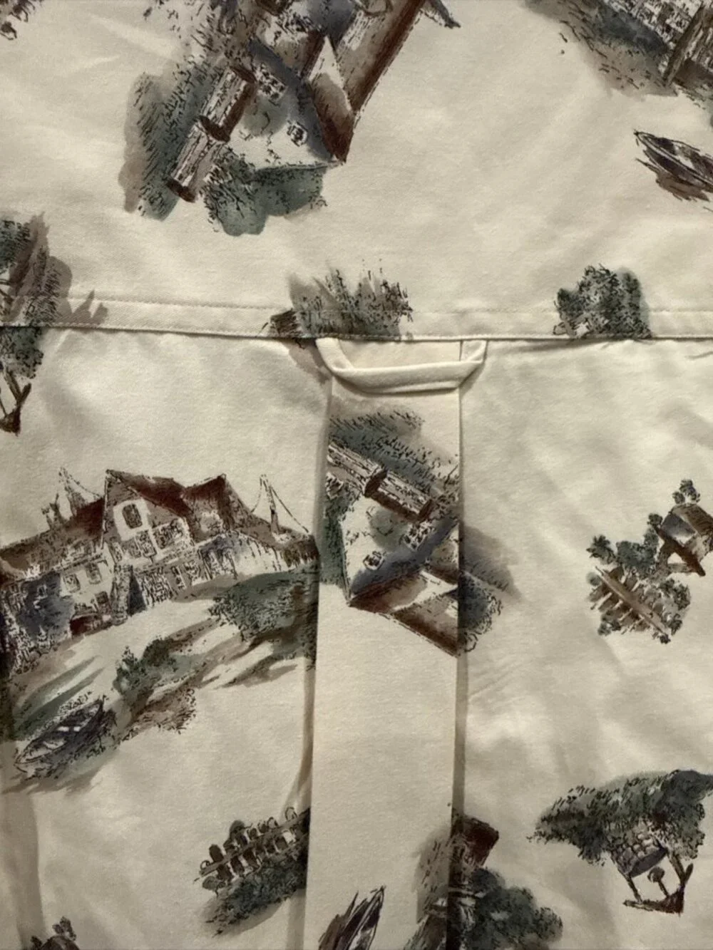 Chaps Men's Large L  Flannel Shirt Long Sleeve White Multicolor - Picture 8 of 9